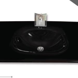 Cam Lavabo Single Modeli 80×56 cm ürün görseli