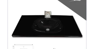 Cam Lavabo Single Modeli 100x56 cm ürün görseli
