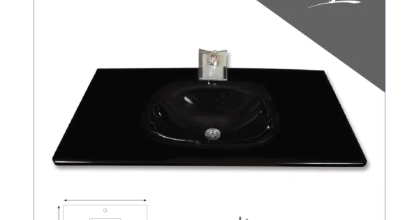Cam Lavabo Single Modeli 100x56 cm ürün görseli