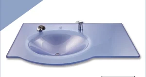 Cam Lavabo Quin Modeli 80x56 cm ürün görseli