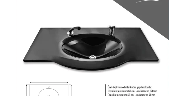 Cam Lavabo Platin Modeli 90x56 cm ürün görseli