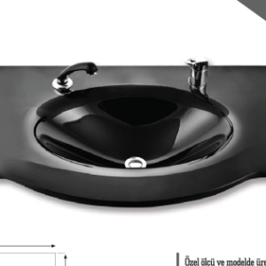 Cam Lavabo Platin Modeli 80×56 cm ürün görseli