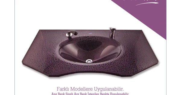 Cam Lavabo Mozaik Modeli 100x56 cm ürün görseli
