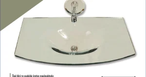 Cam Lavabo Dore Modeli 100x56 cm ürün görseli