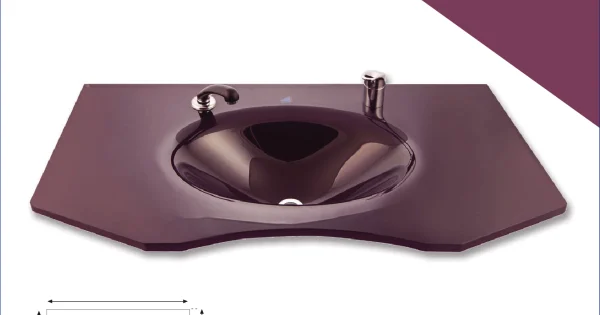 Cam Lavabo Berber Modeli 90x56 cm lavabo ürün görseli