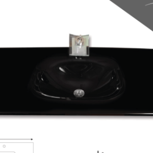 Cam Lavabo Single Modeli 90×56 cm ürün görseli