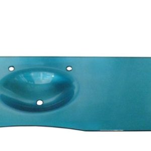 Kuaför Cam Lavabo 15 mm 100×56 cm M Turkuaz KO19 ürün görseli