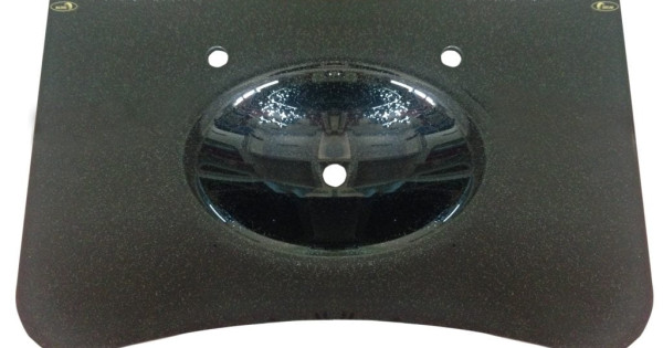 Kuaför Cam Lavabo 12 mm 100×56 cm Siyah KO20 ürün görseli