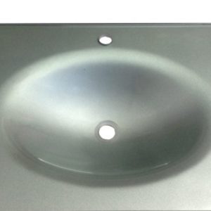Cam Lavabo 15 mm 70×56 cm Metalik Gri ürün görseli