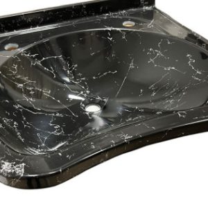 Dökme Akrilik Berber Lavabosu Siyah 60×60 cm ürün görseli