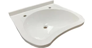 Dökme Akrilik Berber Lavabosu Beyaz 60x60 cm akrilik lavabo ürün görseli