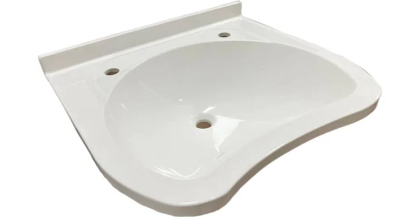 Dökme Akrilik Berber Lavabosu Beyaz 60x60 cm akrilik lavabo ürün görseli
