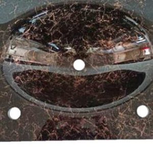 Cam Lavabo 12 mm 100×56 cm Siyah Bakır Desenli ürün görseli