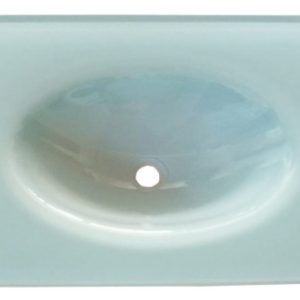 Cam Lavabo 15 mm 80×56 cm Beyaz ürün görseli